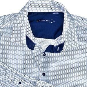 STONE ROSE ☆ Playing Cards Print Long Sleeve Button Up Shirt